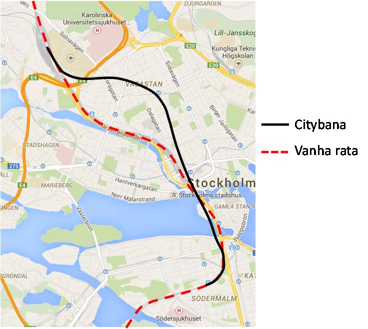 kolmannen raiteen rakentamisella, mutta työt keskeytyivät kun kapasiteetin lisäyksen todettiin olevan riittämätön tulevaisuuden liikenteen kasvun tarpeisiin.