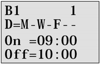 LOGO! Parametrointi Kellokytkimen ajan oloarvo Jos parametrointitilassa katsotaan