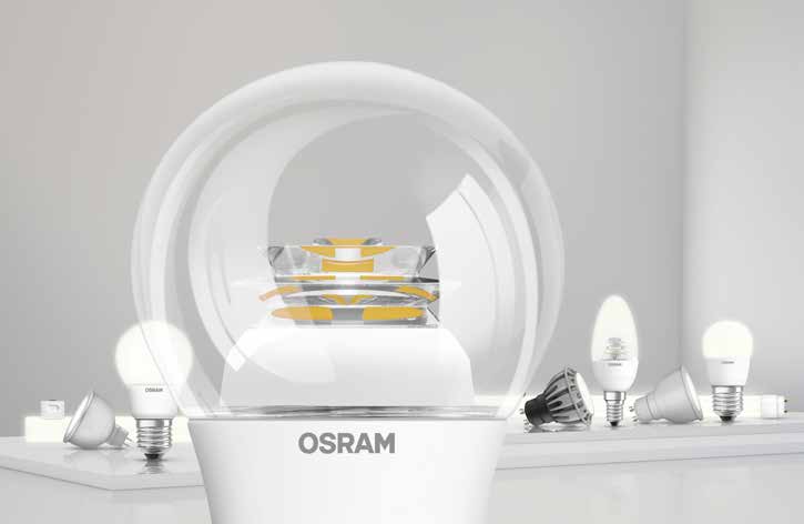 Menestystekijät Led-lamput ja led-valoputket OSRAM LED: entistä monikäyttöisempi Olipa kyseessä kohdelamppu, loisteputki tai perinteinen hehkulamppu OSRAMin ennennäkemättömän suuresta led-lamppu