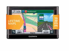 Navigaattori 5 Helppokäyttöinen GPS-navigaattori Länsi-Euroopan kartoilla (24 maata), 5 näyttö, elinikäiset maksuttomat karttapäivitykset, kameratolpat.