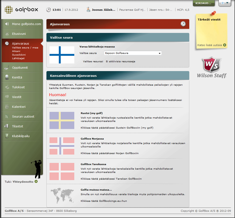 2. Ajanvarausnäkymä Ajanvarausnäkymä näyttää