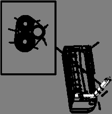 Keskellä oleva merkki Etäisyys 150 mm Jyrkkyys Etäisyys 150 mm vasen oikea Ø55mm Ø 55mm (takaputken reikä) Kuva 5 (takaputken reikä) HUOM: Sisäyksikön asennus Jos kytkennän aikana havaitaan, että