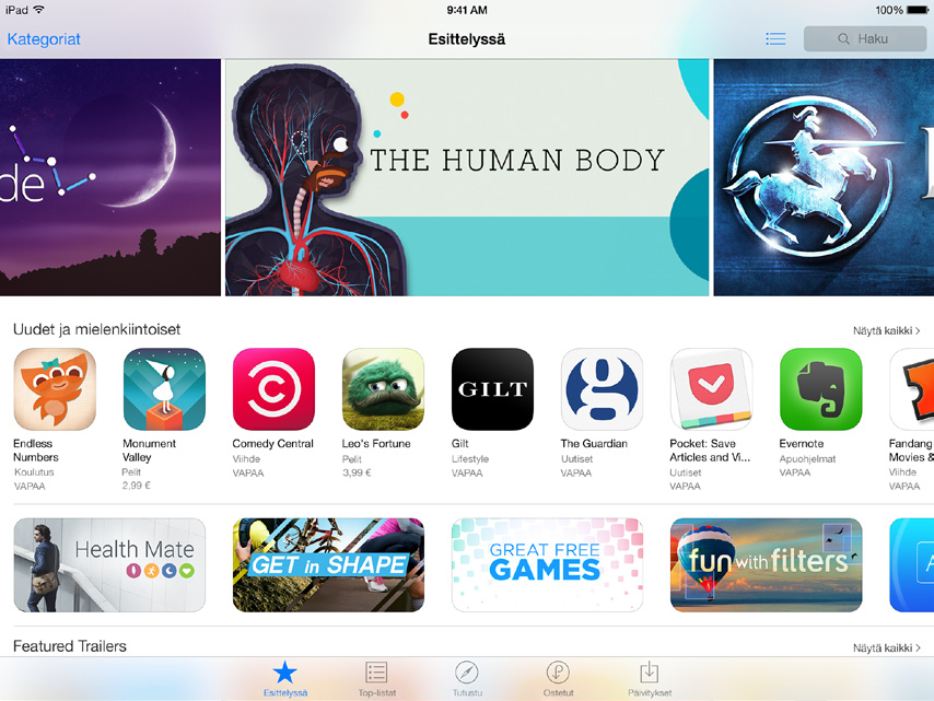 Voit sanoa Sirille esimerkiksi Find apps by Apple tai Buy ohjelman nimi.