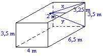47. 17 % 48. 100 cm 49. 5,6 m 50. Merkitään lampun etäisyyttä katon nurkasta x:llä. Pythagoraan lauseen nojalla saadaan x 4 6,5 14,56.