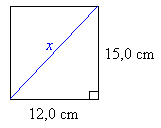 perusteella voidaan kirjoittaa yhtälö: x x (1,0 cm) 69 cm x 19,094 cm (15,0