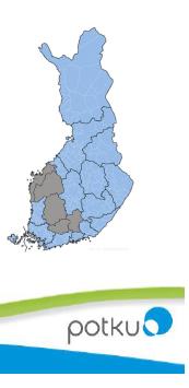 Potku -hanke Väli-Suomen Kaste hanke 61 kuntaa, n 1 milj.