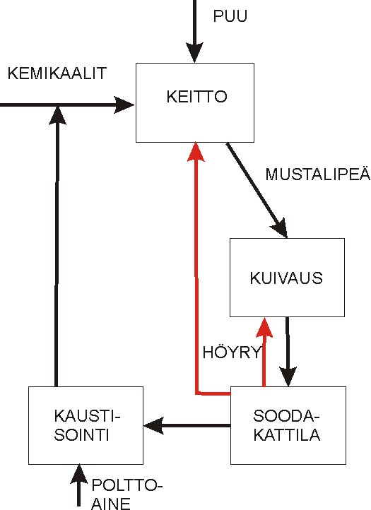 Puumassan tuotanto Kemiallinen massa eli selluloosa (kuvassa) Neljäsosa vientiin Sellua kuljetetaan laivoilla ympäri maailmaa Suomessa mänty ja koivu (muualla esim. Eucalyptus) Vuokeitto 2.