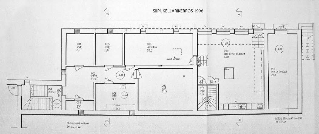 64 MUUTOKSET 1940-LUVULTA 2000-LUVULLE 65 Vuonna 1987 alueelle rakennettiin puistomuuntamo. Lopputarkastus pidettiin vasta vuonna 1991 (Raklupa 403/87).