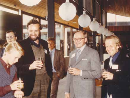 Pohjoismaisen Neurologisen Yhdistyksen kongressi Islannissa vuonna 1980. Kuvassa professorit Jorma Palo, Urpo Rinne ja Paavo Riekkinen sekä Paavo Riekkinen Jr.