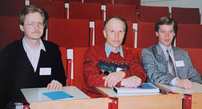 Jussi Valpas, Jaakko Taalas, Kyösti Sotaniemi vuonna 1991.