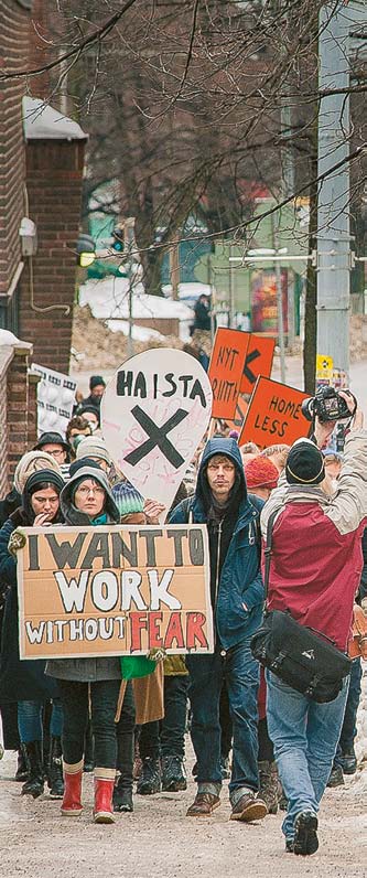 sivu 45 ulosmarssi - walkout Ulosmarssi Walkout Kuvataideakatemian mielenilmaus sisäilmaongelmien vuoksi