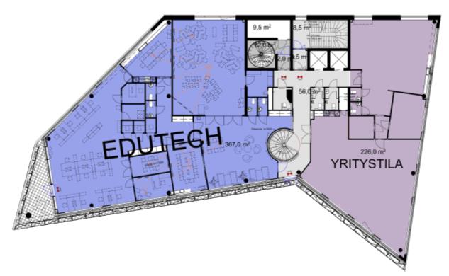 3 kerrosta 1 560 m 2 Huoneistot 100 660 m 2 Sopimuspituudet: < 200 m 2 3