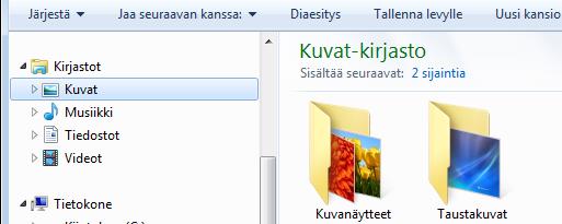 Oletustallennussijainnin muuttaminen Oletustallennussijainti määrittää, mihin tiedosto tai kansio tallennetaan, kun se sijoitetaan kirjastoon.