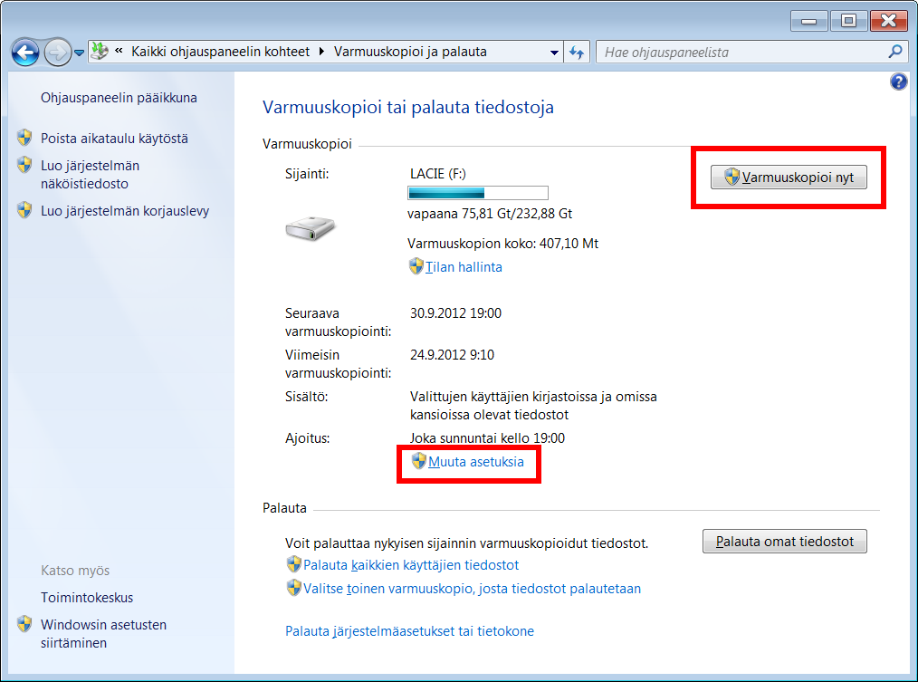 Käyttöjärjestelmä ja tiedonhallinta Windows 7 s.