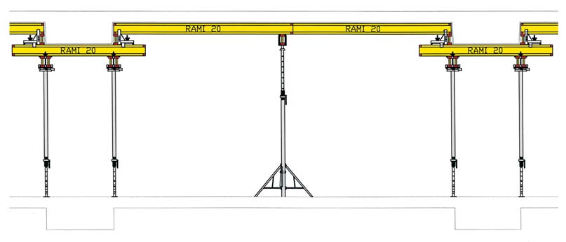 Betonipalkkien alla