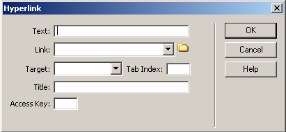 1. Tab Index kentässä, numeroi tab järjestys 2. Title kentässä, kirjoita hyperlinkin otsikko 3.