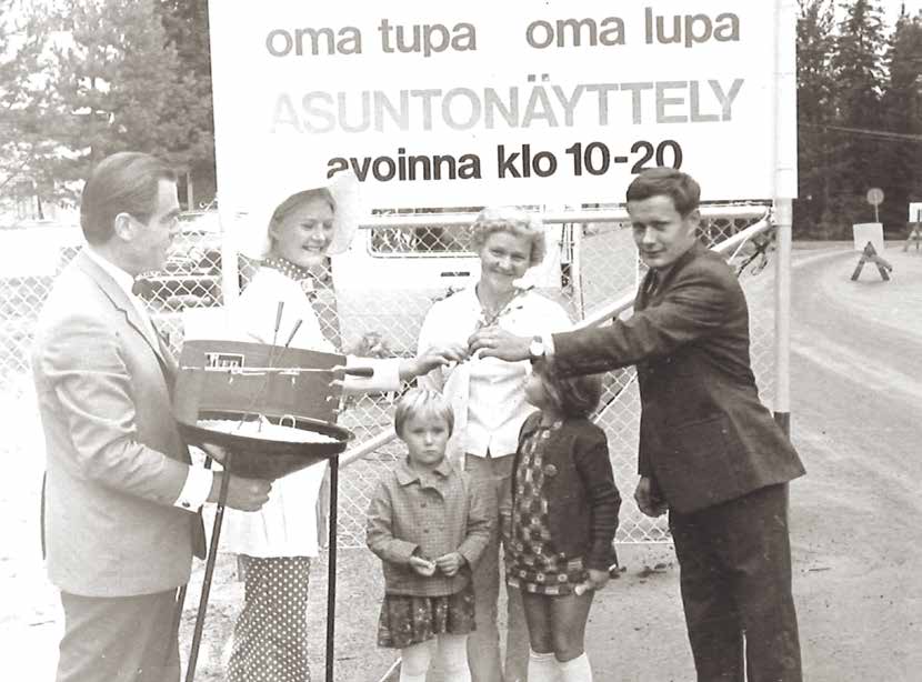 Ensimmäisillä asuntomessuilla Tuusulassa 1970 palkittiin