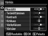 muuttamatta sitä painamalla J. 4 Muokkaa valittua kuvansäädintä. Lisätietoja on sivulla 165.