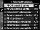 hienosäätö Mukautetuilla