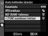 Toimintojen järjesteleminen omassa valikossa 1 Valitse Aseta kohteiden järjestys.