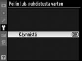 Puhdistus käsin Jos asetusvalikon Puhdista kuvakenno (s. 392) ei riitä vierasaineiden poistamiseen alipäästösuodattimesta, puhdista suodatin käsin alla olevien ohjeiden mukaan.