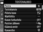 valikkoon painamalla 2.