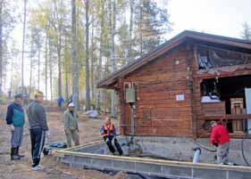 tiloista tulevat jätevedet johdettua maasuodattamolle.