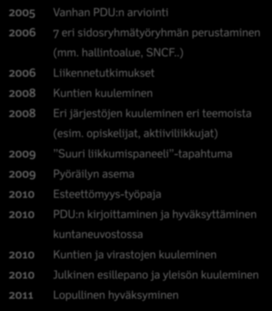 46 PDU:n laatimiseen kuuluu kaksi arviointivaihetta, joissa kuullaan useita eri osapuolia. Nämä eri osapuolet on laissa määritelty.