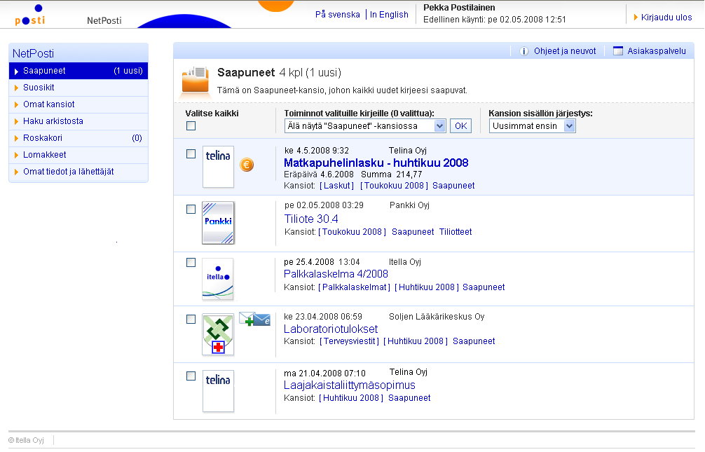 1 (6) 18.2.2009 Tutustu NetPostiin esimerkkien kautta Tässä on kooste erilaisista NetPostin näytöistä, joiden tarkoituksena on havainnollistaa NetPostin toimintaa ja ideaa.