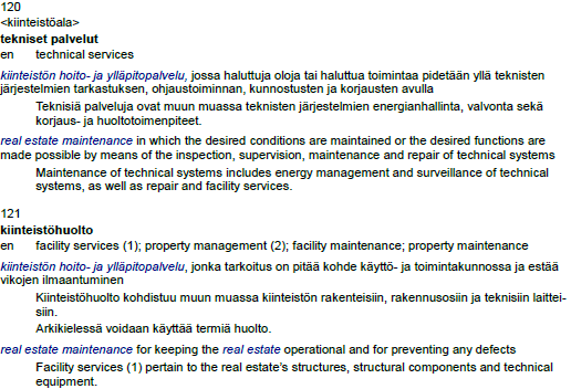 Hoito ja ylläpito tekniset