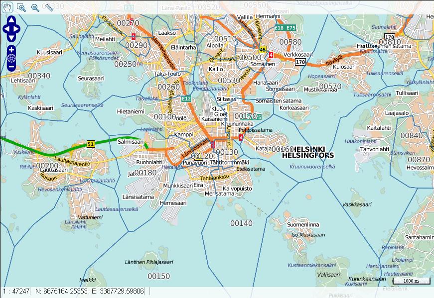 Aineistojen suorakäyttö - MapStream Selainpohjaiset karttapalvelut Vektorimuotoiset aineistot verkon yli suoraan asiakkaan sovelluksiin ja työasemalle