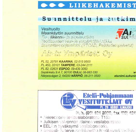 fi Vesilaitokset Jätevesilaitokset Flotaatiola itokset D, llk$i-lblti:*nnåilrl T,Tll$llllTliltrtT ll' Puh. (06) 4242800, fax (06) 4242888.