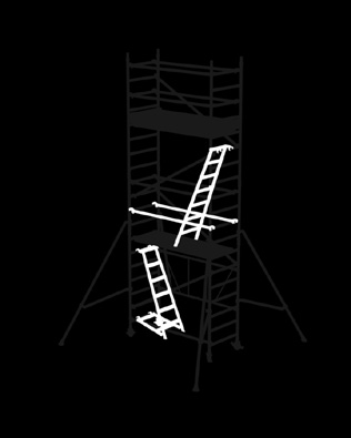 Wibe Laddersin valikoimasta löytyy sekä askelmatikkaita että nojatikkaita, joita voidaan