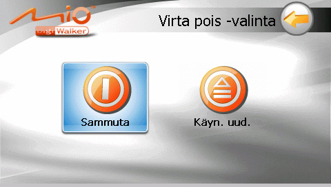 Vianmääritys ja 3 Kunnossapito Vianmääritys ja 3.1 Käynnistä uudelleen ja Sammuta Joskus laite voidaan joutua käynnistämään uudelleen, jos se ei vastaa tai jumittuu.