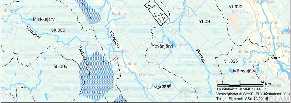 inventoitujen arvokkaimpien luontokohteiden sijainnit ja