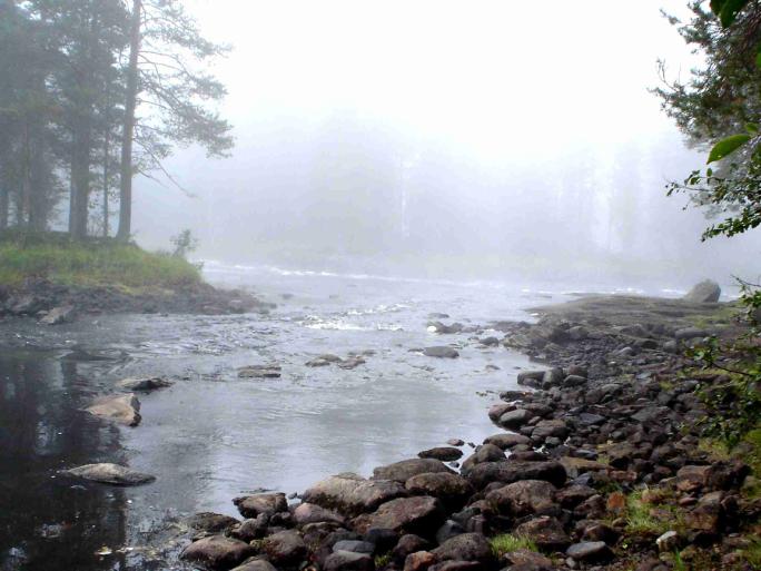 Saarikosken pohjoisen sivu-uoman leveys on noin 10 m, syksyn 2006 vesitilanteessa tämä vesittyi kuuden metrin leveydeltä (kuva Saarikoski 1). Keskimääräinen syvyys on noin 30 cm.