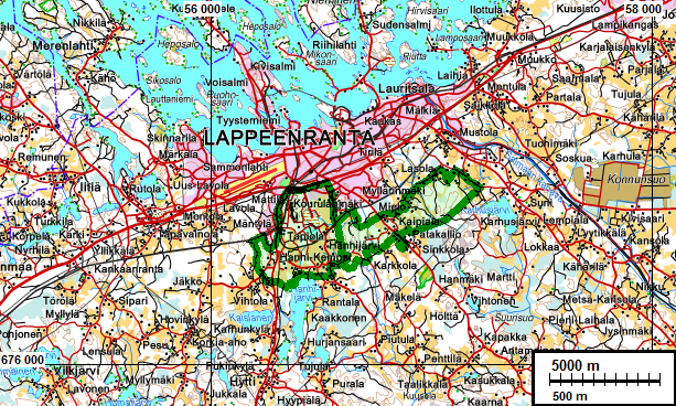 4 Alue 3. Lähtötiedot Lappeenrannan kaupungilla on suunnitteilla osayleiskaava Lappeenrannan eteläisille osille. Lappeenrannan eteläinen asemakaava-alue on jaettu kolmeen osaan.