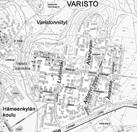 18. Vieressä olevaan karttaan on rajattu Teidän asuinalueenne. Alla on esitetty aluetta koskevia väittämiä, joista osa on myönteisiä ja osa kielteisiä.