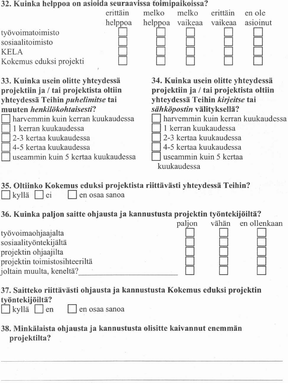 LIITE 1 Kokemus Eduksi