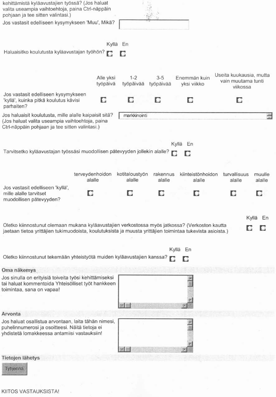 LIITE 2 Optio työelämään Joensuun seudun