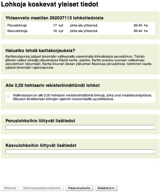 10 suunnilleen samoin vuodesta toiseen. Tallennuksen edetessä voit tehdä muutoksia vaikka kaikille lohkoille.