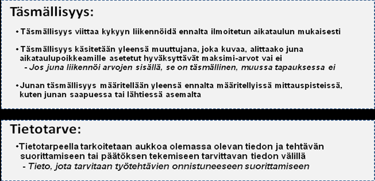 LIITE 1 / 2 (4) OSA 1: puolistrukturoitu teemahaastattelu 1. Taustaa Kuvaile lyhyesti organisaatiotasi (HSL) ja omaa asemaasi siinä Mitkä organisaatiosi (HSL) yleiset tavoitteet? 2. Käsitteiden määrittely (HSL:n näkökulmasta) Mitä täsmällisyys tarkoittaa sinulle käsitteen tasolla?