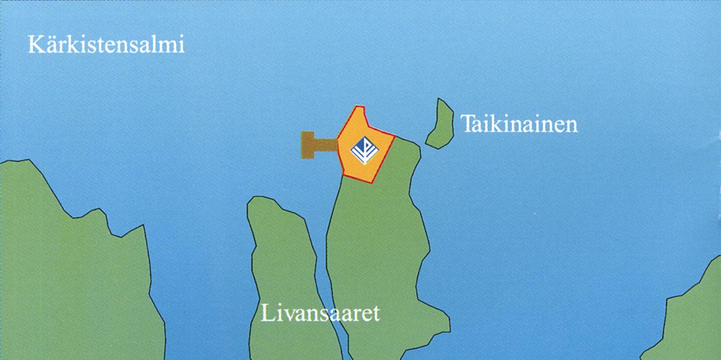 Livansaari (Korpilahti) Alueella on laituri ja