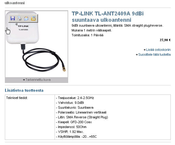 45 + ALV, etäisyys tukiasemaan