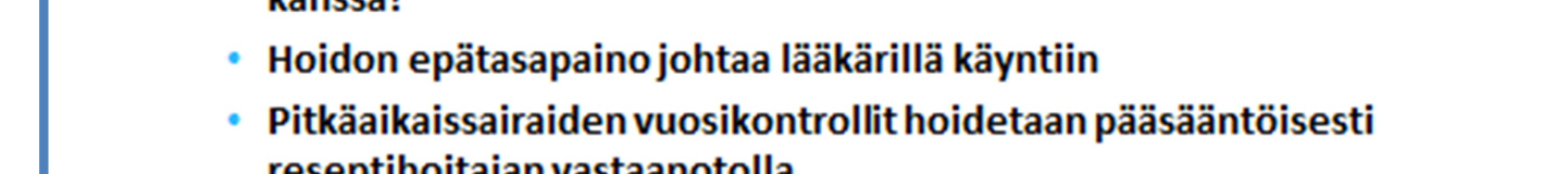 Työnjakoa kuvattaessa tuli selkeästi esiin se, että vaikka hoitajat eivät saa hoitaa ja aloittaa kaikille asiakkaille