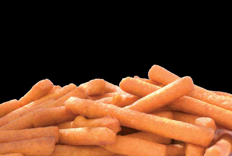 Art. nro 421 Veggie Fries kasvisranskalaiset Kullanruskeiksi ja pinnalta rapeiksi paistuvat kasvisranskalaiset sisältävät, toisin kuin tavalliset ranskalaiset, runsaasti kuitua ja ovat proteiinin