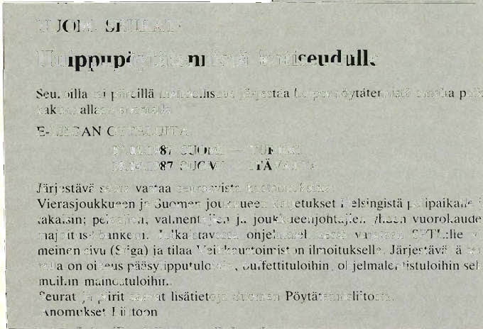 Lähde Pajulahden kesäleireille 26.6.-12.7.87 26-28.6. C-Iajiosa 26-30.6. Juniorileiri 30.6.-5.7. B-Iajiosa 30.6.-5.7. Juniorileiri 5-10.7. W-12.7. Nuorisoleiri Yleisleiri HUOM. SEURAT!