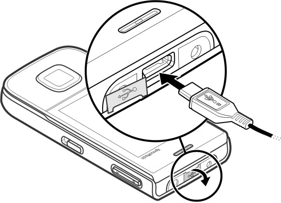 Alkuvalmistelut 9 Lisälaitteet USB-kaapelin kytkeminen Varoitus: Kuulokkeiden käyttäminen voi vaikuttaa kykyysi kuulla ulkopuolisia ääniä.