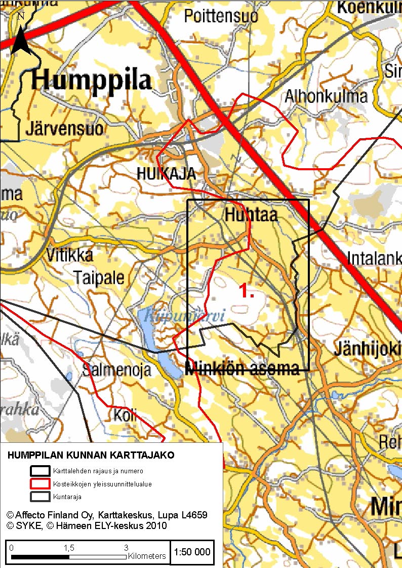 Kuva 32. Humppilan kunnan karttajako.