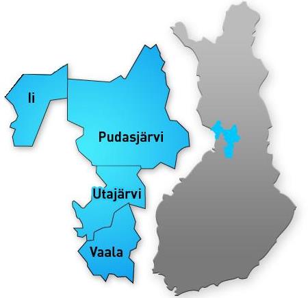 Elinkeinoja kehitetään Oulunkaarella yhteistyössä 2 Oulunkaaren kuntayhtymän muodostavat viisi omistajakuntaa: Ii, Pudasjärvi, Simo, Utajärvi ja Vaala.